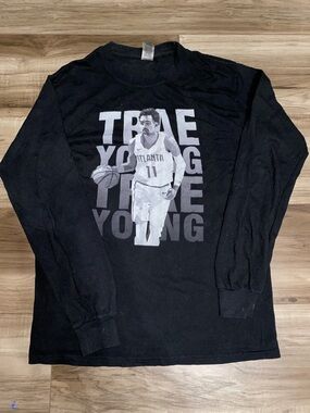 Gildan Black Long-Sleeve Trae Young Graphic Tee